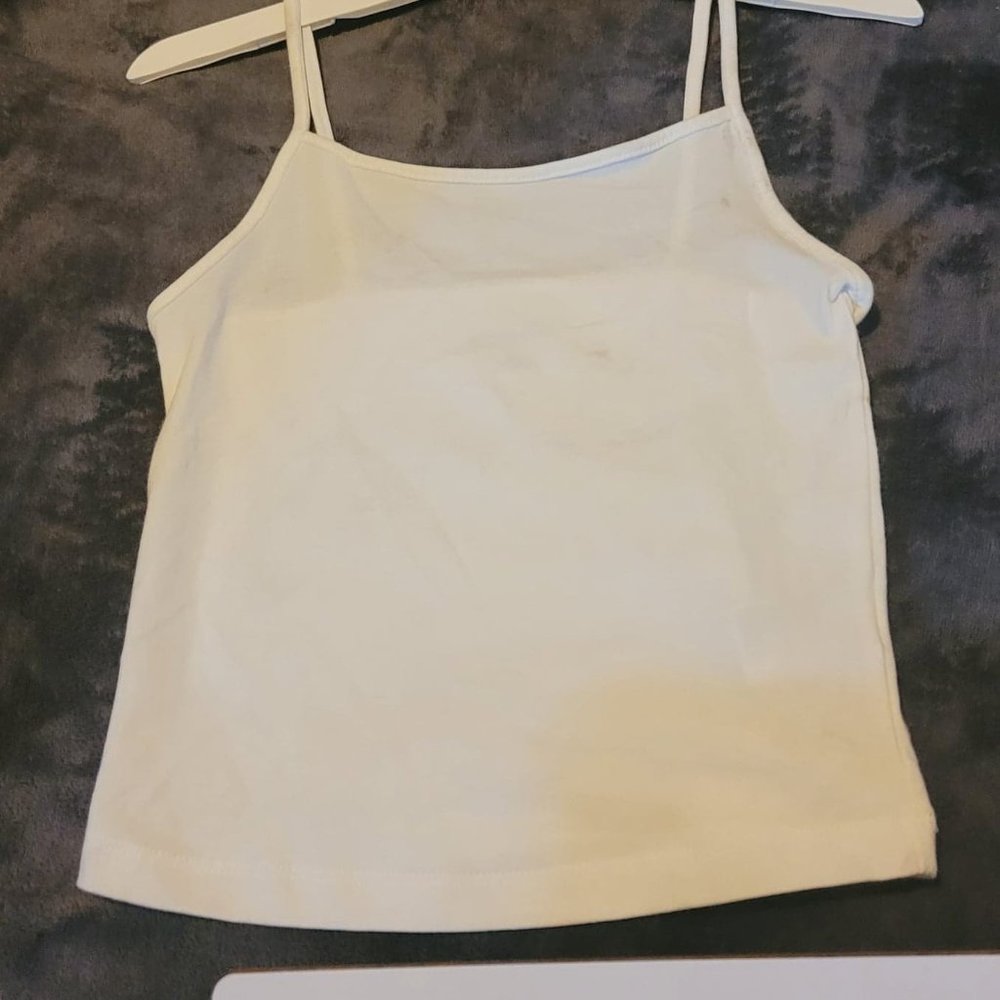 white strap crop top